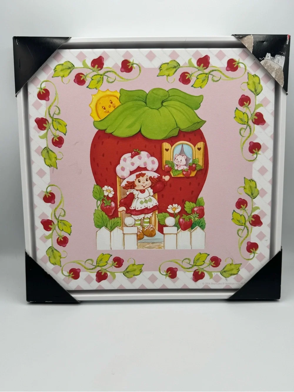 Pink Strawberry Shortcake Wall Art - Classic Home Party Decor